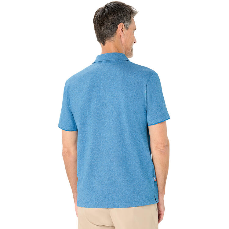 Auf diesem Bild sehen Sie Spitzbergen Herren Funktions-Poloshirt, kurzarm und knitterfrei in der Farbe blau