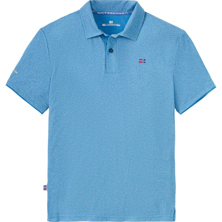 Auf diesem Bild sehen Sie Spitzbergen Herren Funktions-Poloshirt, kurzarm und knitterfrei in der Farbe blau