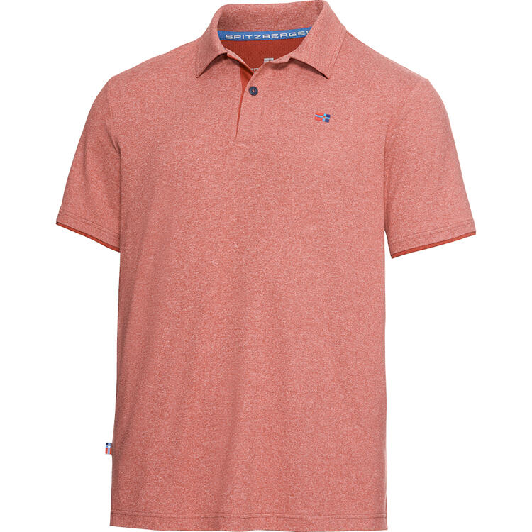 Auf diesem Bild sehen Sie Spitzbergen Herren Funktions-Poloshirt, kurzarm und knitterfrei in der Farbe rot