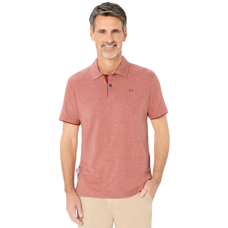 Auf diesem Bild sehen Sie Spitzbergen Herren Funktions-Poloshirt, kurzarm und knitterfrei in der Farbe rot