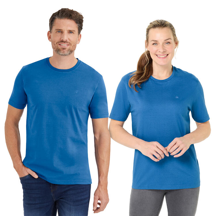 Auf diesem Bild sehen Sie Benetton 10er Pack T-Shirts&nbsp; unisex, pflegeleicht und sportlich in der Farbe bunt
