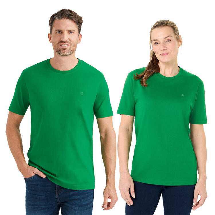 Auf diesem Bild sehen Sie Benetton 10er Pack T-Shirts&nbsp; unisex, pflegeleicht und sportlich in der Farbe bunt