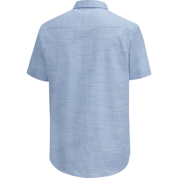 Auf diesem Bild sehen Sie Franco Bettoni Herren Sommerhemd kurzarm in der Farbe blau-melange