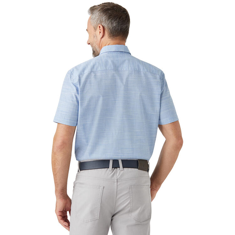 Auf diesem Bild sehen Sie Franco Bettoni Herren Sommerhemd kurzarm in der Farbe blau-melange