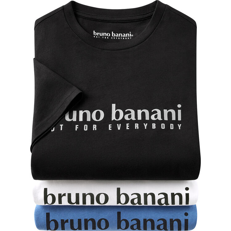 Auf diesem Bild sehen Sie Bruno Banani 3er Pack Herren T-Shirts in der Farbe gemischt