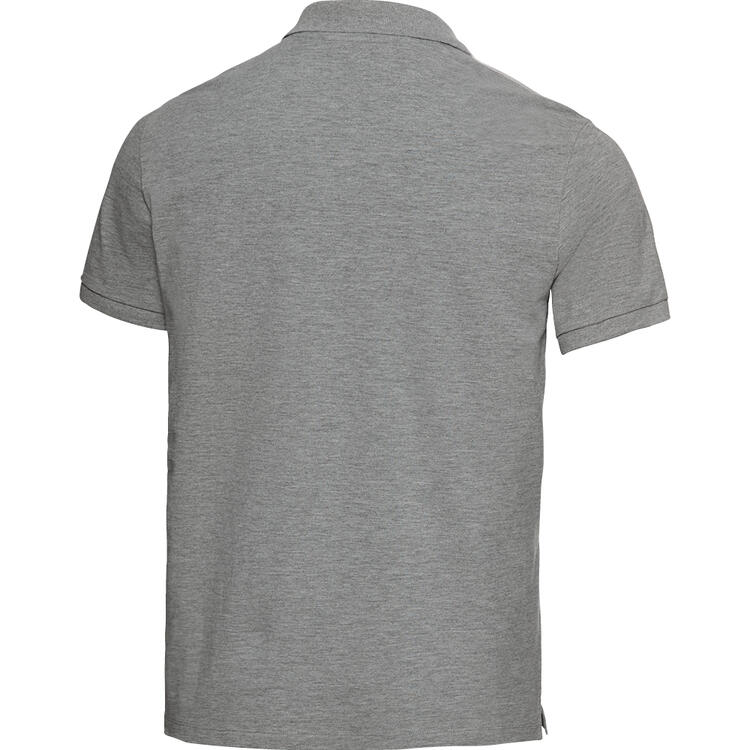 Auf diesem Bild sehen Sie Benetton Poloshirt kurzarm unisex, unifarben aus 100% Baumwolle&nbsp; in der Farbe grau-melange