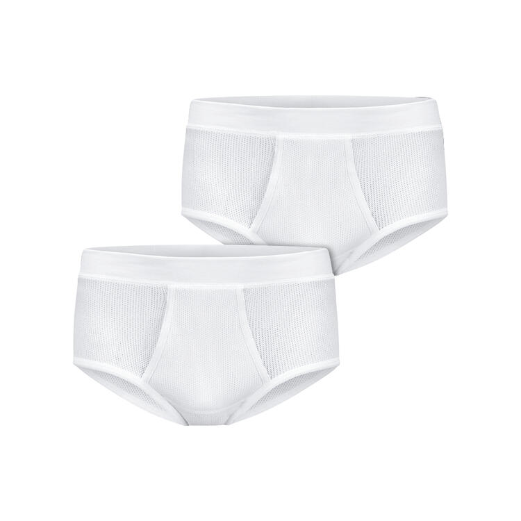 Auf diesem Bild sehen Sie Stroendberg 2er Pack Herren Lufttrikot-Slips in der Farbe wei�