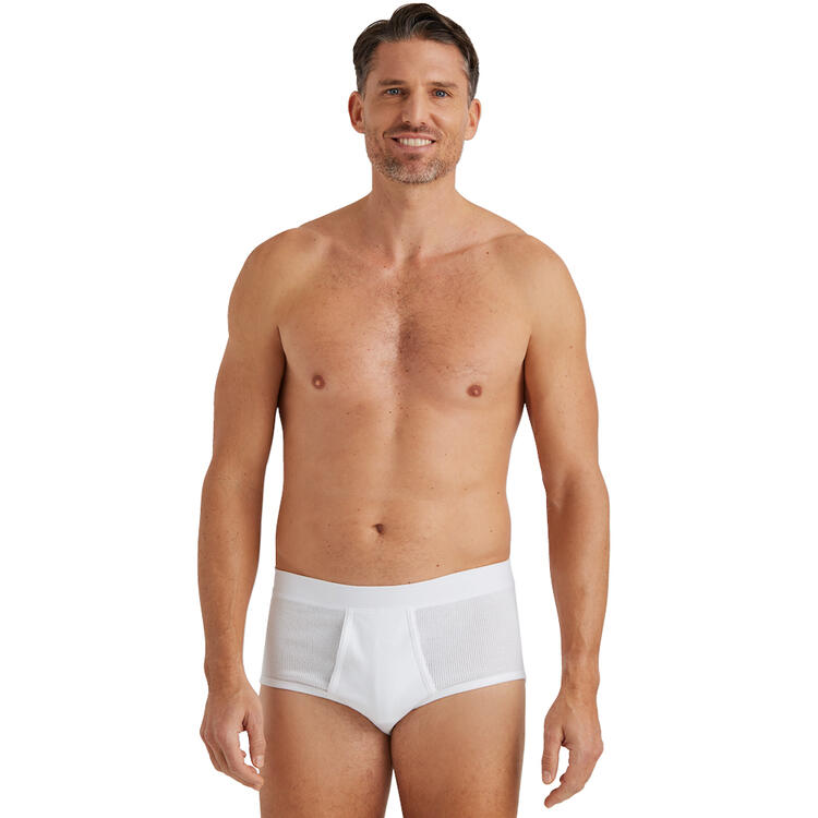 Auf diesem Bild sehen Sie Stroendberg 2er Pack Herren Lufttrikot-Slips in der Farbe wei�