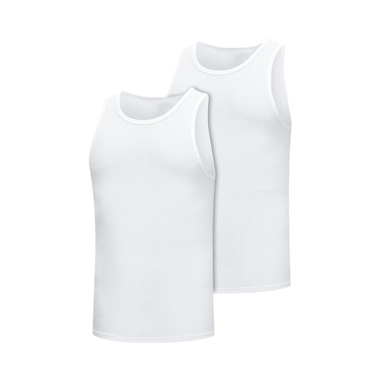 Auf diesem Bild sehen Sie Stroendberg 2er Pack Herren Lufttrikot-Tr�gershirts in der Farbe wei�