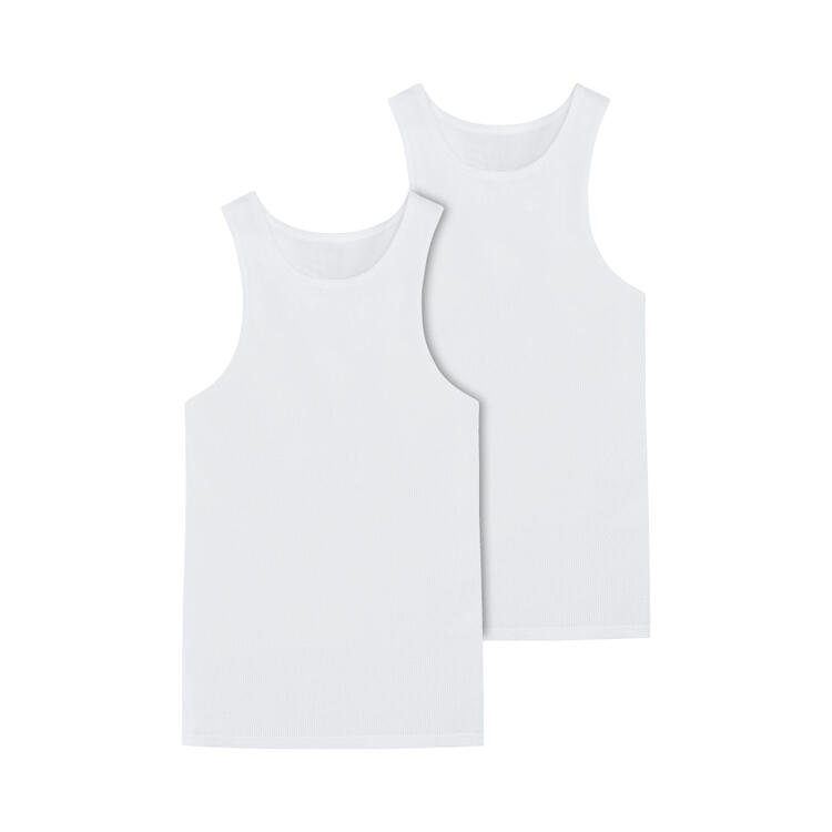 Auf diesem Bild sehen Sie Stroendberg 2er Pack Herren Lufttrikot-Tr�gershirts in der Farbe wei�