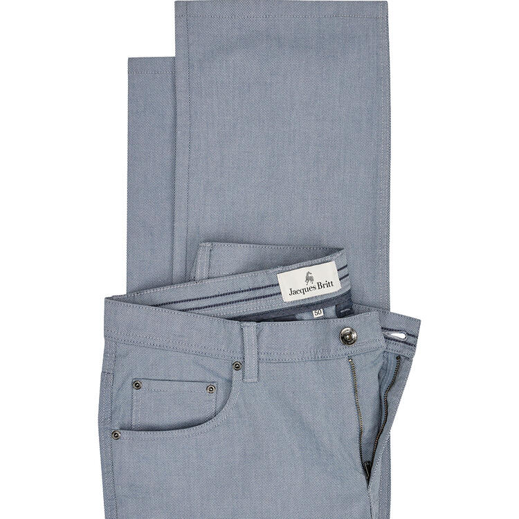Auf diesem Bild sehen Sie Jacques Britt Herren 5-Pocket-Hose in der Farbe blau