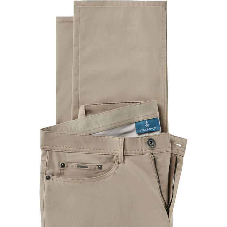 Auf diesem Bild sehen Sie Stone Rich Herren Leichtgewichthose, k�hlend und knitterarm in der Farbe beige