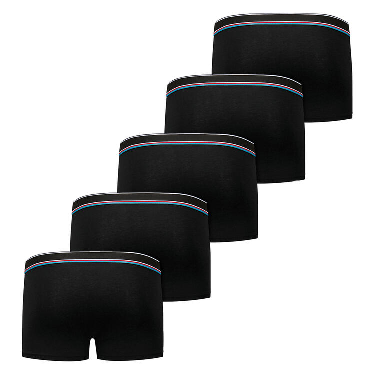 Auf diesem Bild sehen Sie Jacques Britt 5er Pack Boxershorts, Baumwolle mit Stretch in der Farbe schwarz
