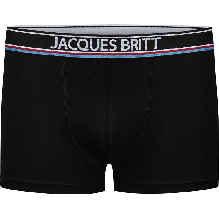 Auf diesem Bild sehen Sie Jacques Britt 5er Pack Boxershorts, Baumwolle mit Stretch in der Farbe schwarz