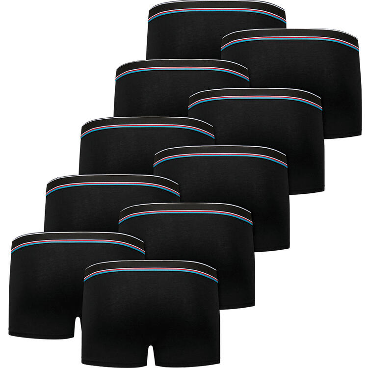 Auf diesem Bild sehen Sie Jacques Britt 10er Pack Boxershorts, Baumwolle mit Stretch in der Farbe schwarz