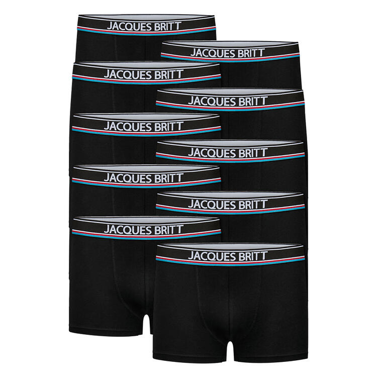 Auf diesem Bild sehen Sie Jacques Britt 10er Pack Boxershorts, Baumwolle mit Stretch in der Farbe schwarz