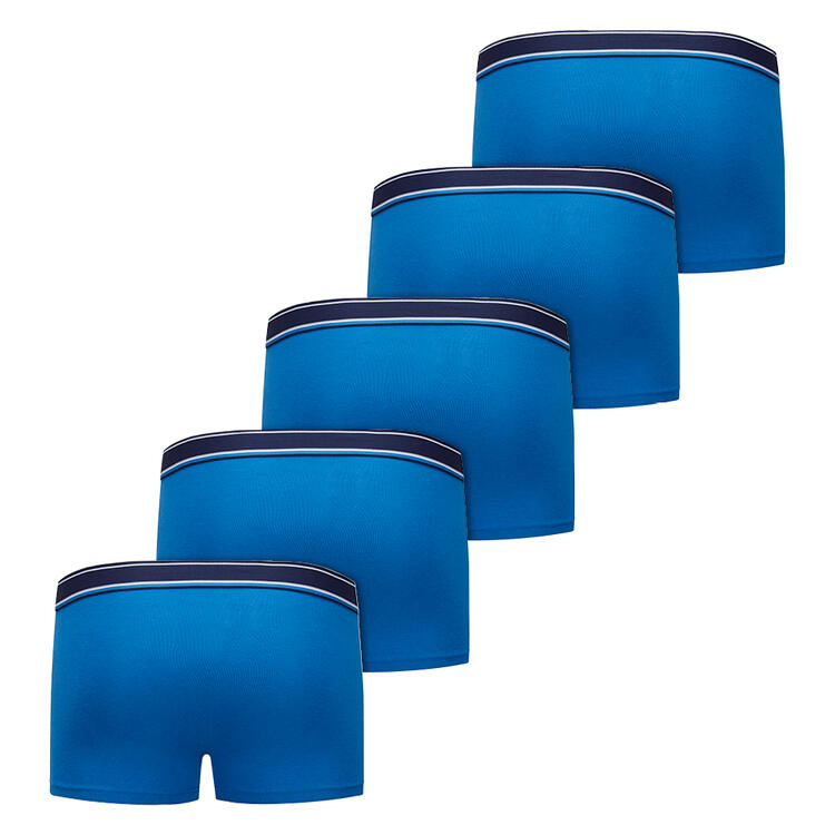 Auf diesem Bild sehen Sie Daniel Hechter 5er Pack Herren Boxershorts, elastischer Bund f�r sicheren Halt in der Farbe blau