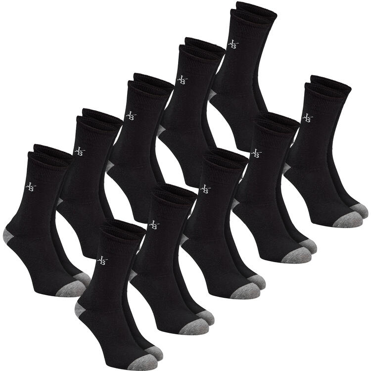 Auf diesem Bild sehen Sie Jacques Britt 10er Pack Diabetiker-Socken unisex in der Farbe schwarz