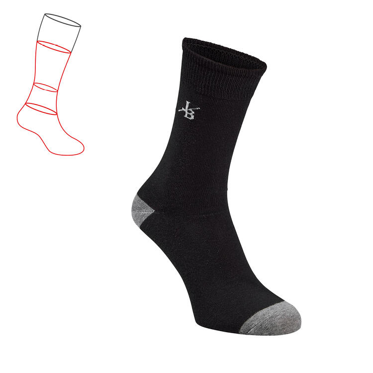 Auf diesem Bild sehen Sie Jacques Britt 10er Pack Diabetiker-Socken unisex in der Farbe schwarz