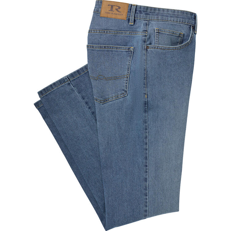 Auf diesem Bild sehen Sie Tom Ramsey Herren Sommerjeans, leicht und bequem in der Farbe hellblau