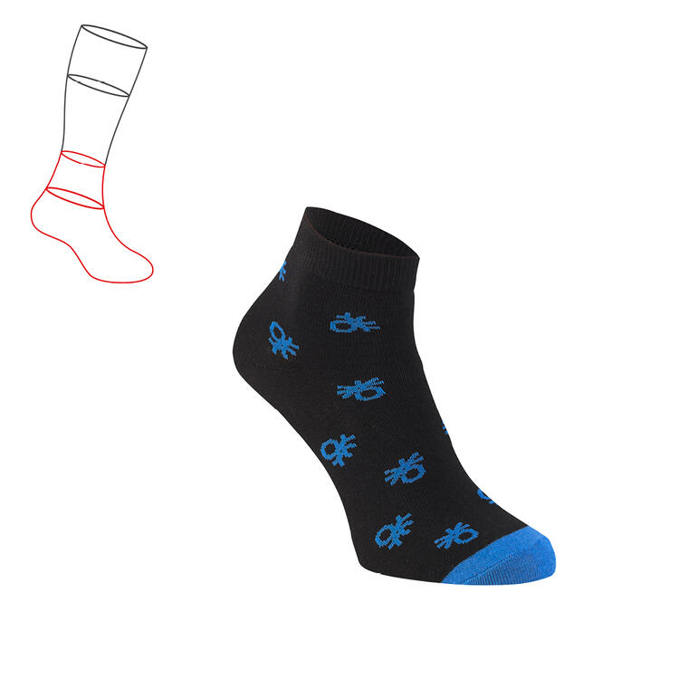 Auf diesem Bild sehen Sie Benetton 5er Pack Socken gemustert tief in der Farbe Farb Mix