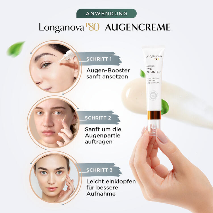 Auf diesem Bild sehen Sie Longanova  P 80 Augencreme 15 ml f�r Damen und Herren in der Farbe wei�