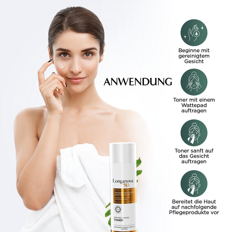 Auf diesem Bild sehen Sie Longanova  P 80 Toner 150 ml f�r Damen und Herren in der Farbe wei�