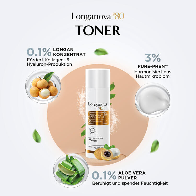 Auf diesem Bild sehen Sie Longanova  P 80 2er Pack Toner 2x 150 ml f�r Damen und Herren in der Farbe wei�
