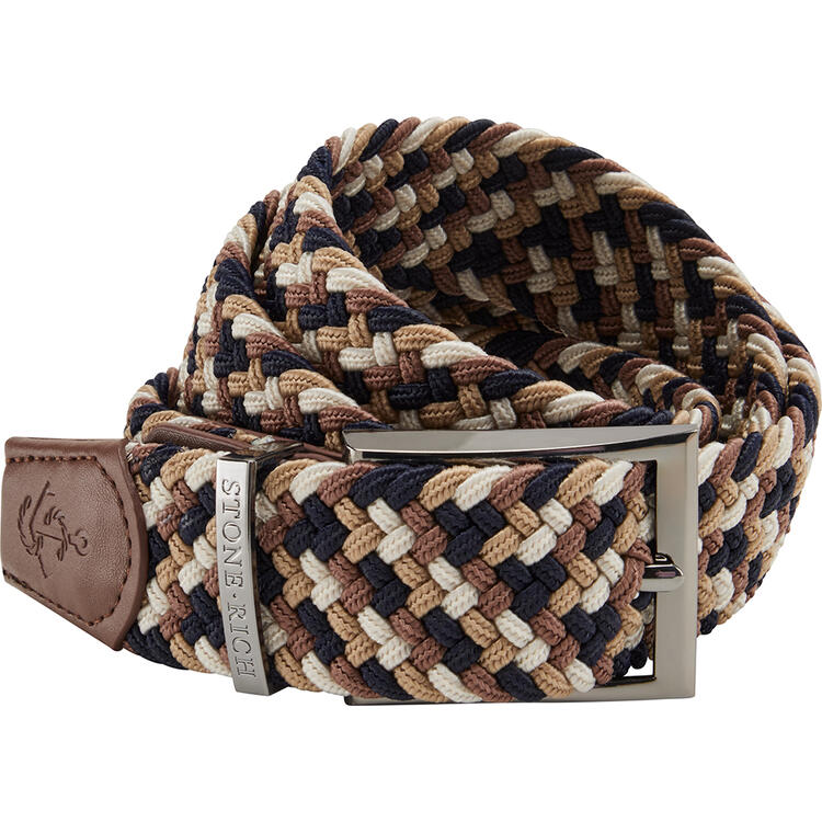 Auf diesem Bild sehen Sie Stone Rich 2er Pack Stretch-G�rtel in der Farbe Farbmix 1
