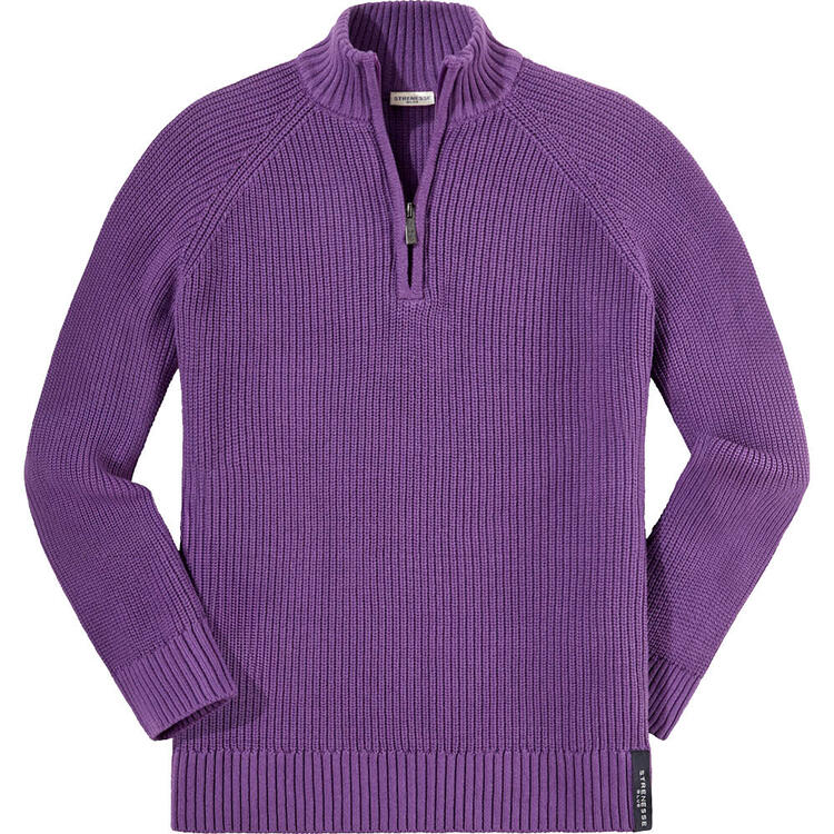 Auf diesem Bild sehen Sie Strenesse Blue Damen Stehkragenpullover mit Zipp in der Farbe lila
