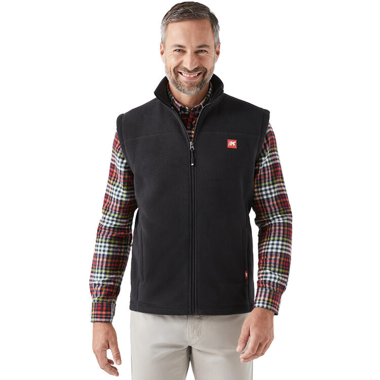 Auf diesem Bild sehen Sie Kofel Herren Polarfleece-Weste, w�rmend mit Sherpa-Webfell in der Farbe schwarz
