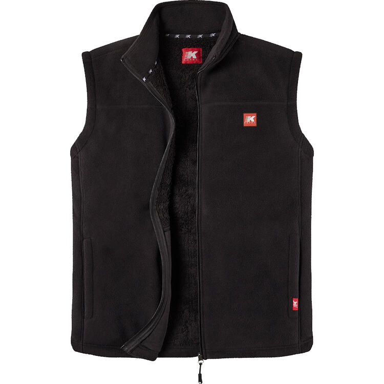 Auf diesem Bild sehen Sie Kofel Herren Polarfleece-Weste, w�rmend mit Sherpa-Webfell in der Farbe schwarz