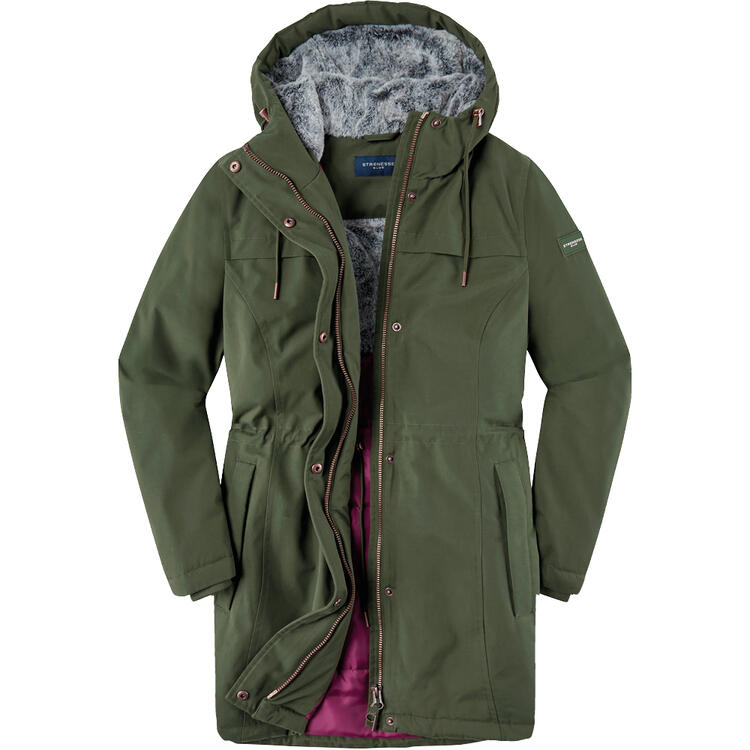 Auf diesem Bild sehen Sie Strenesse Blue Damen Parka in der Farbe olivgr�n
