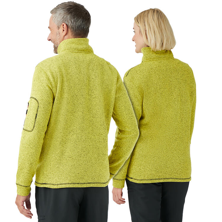 Auf diesem Bild sehen Sie Nordcap Strickfleece-Troyer, w�rmend und schnelltrocknend in der Farbe gelb