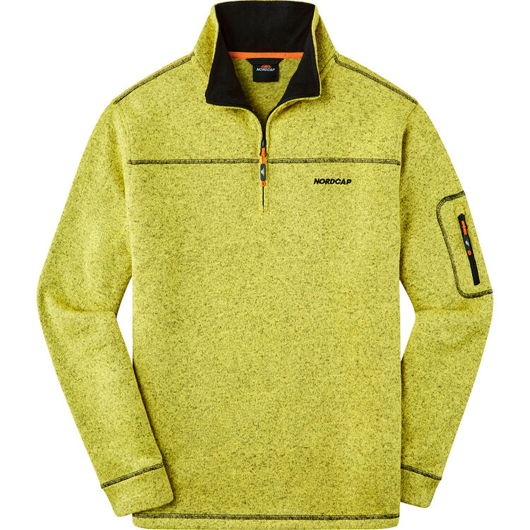 Auf diesem Bild sehen Sie Nordcap Strickfleece-Troyer, w�rmend und schnelltrocknend in der Farbe gelb