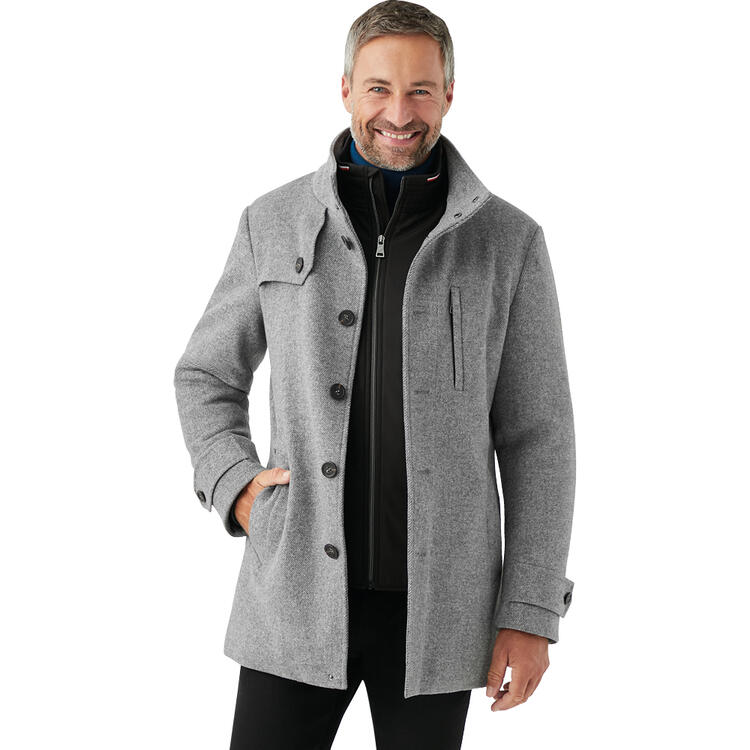 Auf diesem Bild sehen Sie Daniel Hechter Herren Woll-Mix Jacke in der Farbe grau