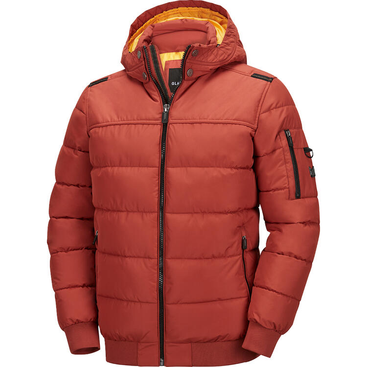 Auf diesem Bild sehen Sie Glattsand Herren Funktions-Steppjacke in der Farbe terrakotta