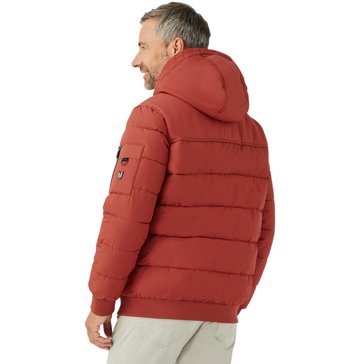 Auf diesem Bild sehen Sie Glattsand Herren Funktions-Steppjacke in der Farbe terrakotta