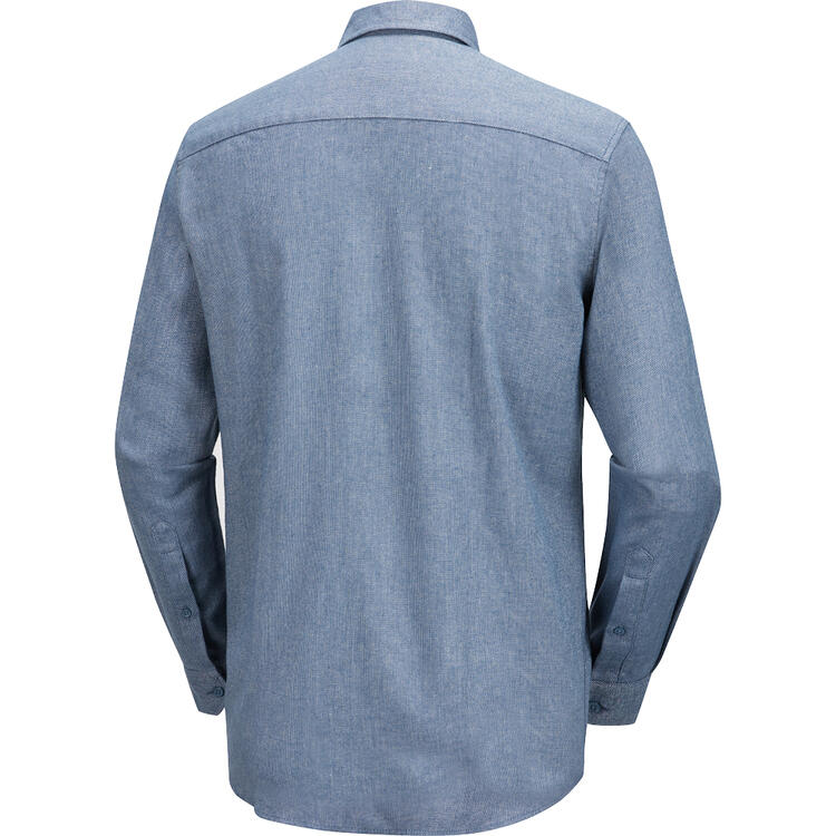 Auf diesem Bild sehen Sie Ducktail Herren Flanellhemd aus 100% Baumwolle mit Button-Down-Kragen in der Farbe hellblau