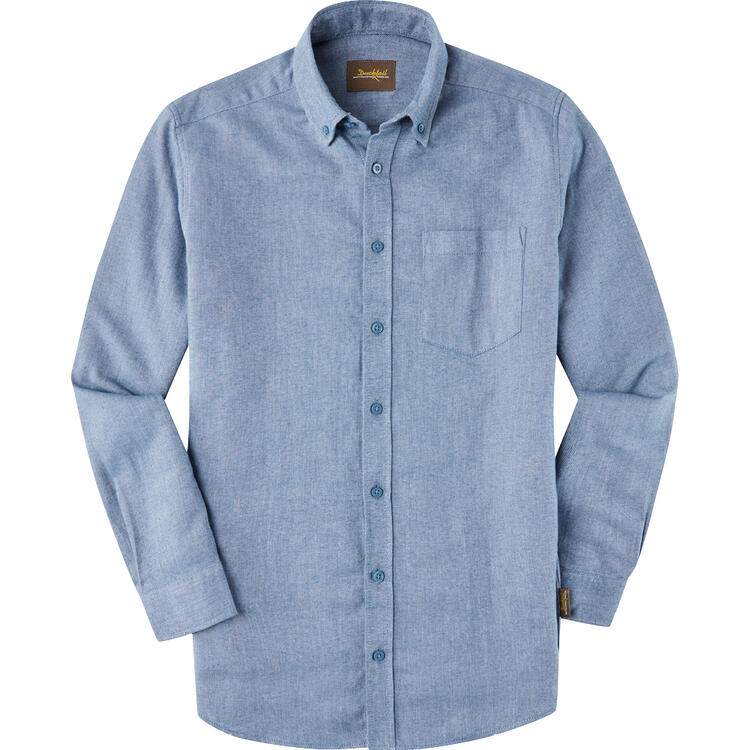 Auf diesem Bild sehen Sie Ducktail Herren Flanellhemd aus 100% Baumwolle mit Button-Down-Kragen in der Farbe hellblau