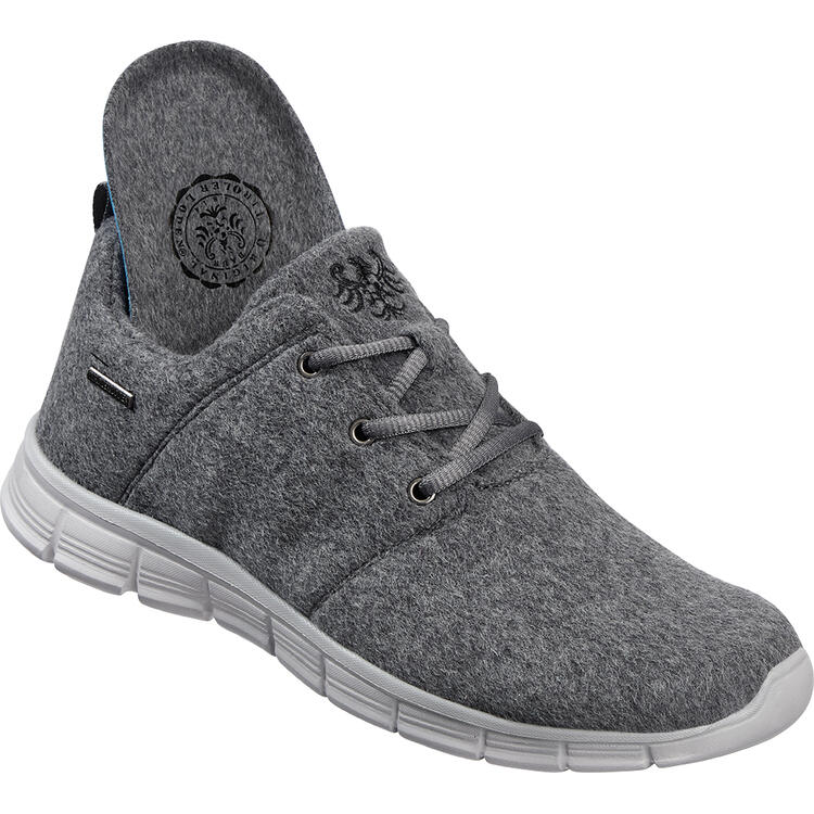 Auf diesem Bild sehen Sie Tiroler Loden Merino-Sneaker unisex in der Farbe grau