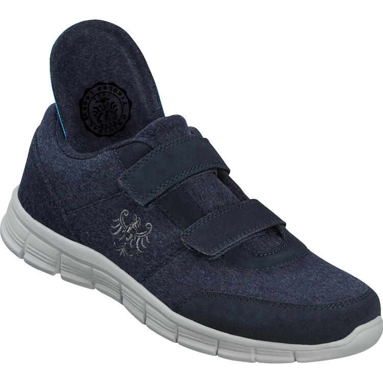 Auf diesem Bild sehen Sie Tiroler Loden Merino-Sneaker unisex in der Farbe marine