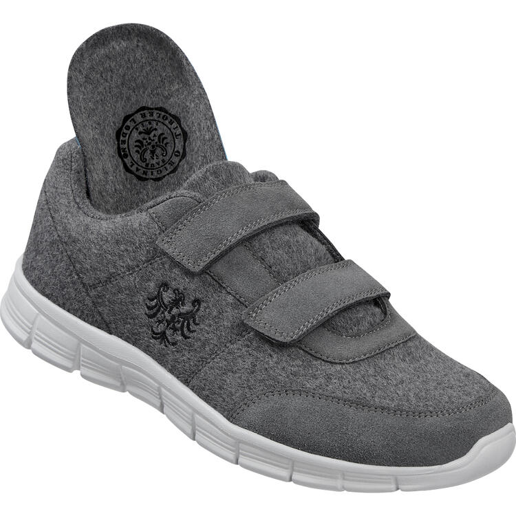 Auf diesem Bild sehen Sie Tiroler Loden Merino-Sneaker unisex in der Farbe grau