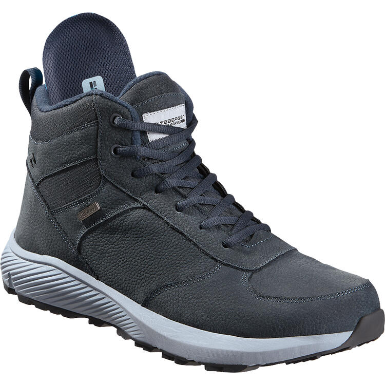 Auf diesem Bild sehen Sie Spitzbergen Leder-Trekkingschuhe hoch unisex in der Farbe dunkelblau