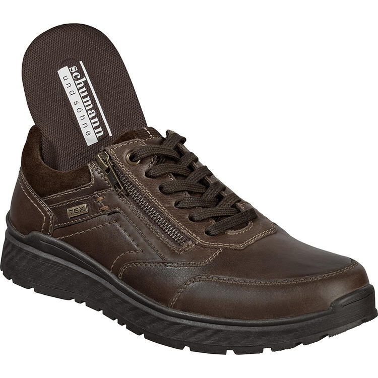 Auf diesem Bild sehen Sie schumann und s�hne Herren Lederschuhe mit Warmfutter in der Farbe braun