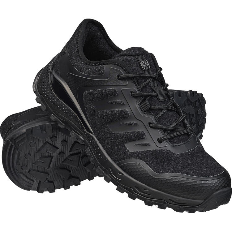 Auf diesem Bild sehen Sie Tiroler Loden Merino-Sportschuhe unisex in der Farbe anthrazit
