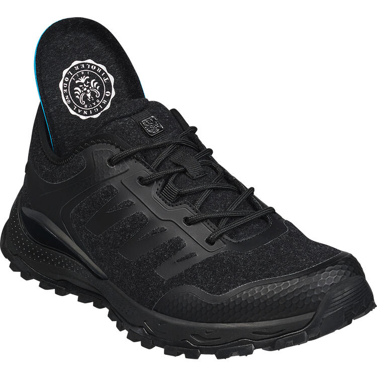 Auf diesem Bild sehen Sie Tiroler Loden Merino-Sportschuhe unisex in der Farbe anthrazit