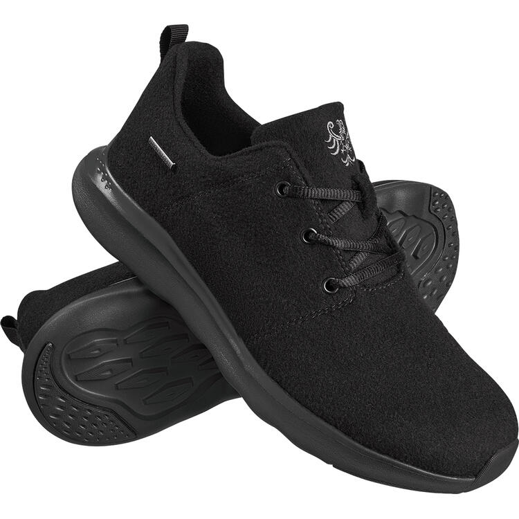 Auf diesem Bild sehen Sie Tiroler Loden Merino-Sneaker unisex in der Farbe schwarz