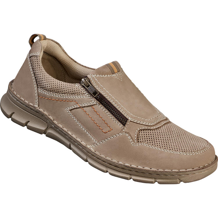 Tom Ramsey Herren Leder-Slipper mit Zipp