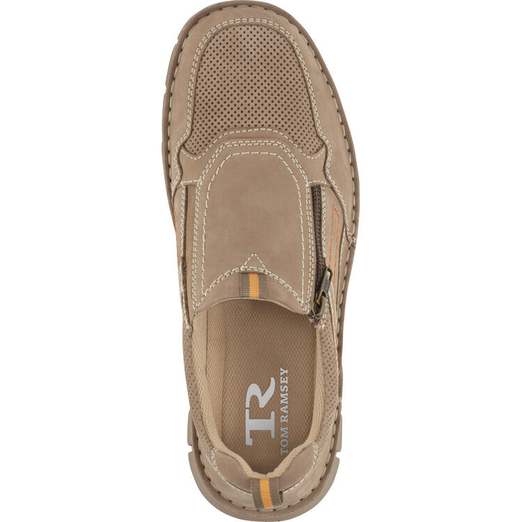 Tom Ramsey Herren Leder-Slipper mit Zipp